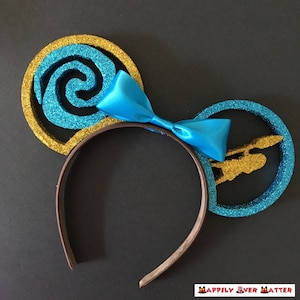 Moana Swirl 3D Printed Mickey Mouse Ears IllusionEars Headband