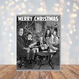 Cartões de Natal Munster, Amante do terror, Alt, Gótico, Clássico oculto, Natal assustador, Cartões de Natal, Cartões em branco, Cartões comemorativos, Conjunto de 5