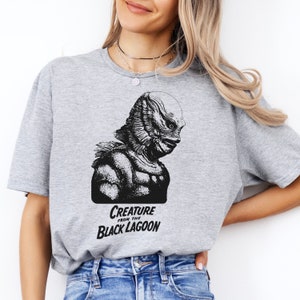 Creature From The Black Lagoon Tee, Classic Monster, Horror Lover, Goth Clothing, Alt Shirt, Rockabilly Tee, Unisex T-Shirt, Gift Idea
