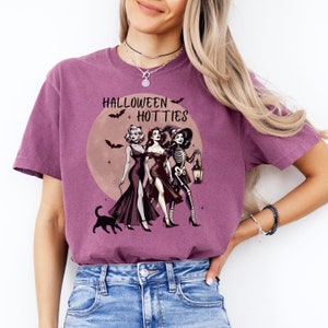 Vintage Style Halloween Pinups Tee, Comfort Colors, Goth, Rockabilly, Alt Shirt, Spookie Cute, Girly Aesthetic, Unisex T-Shirt, Gift Idea