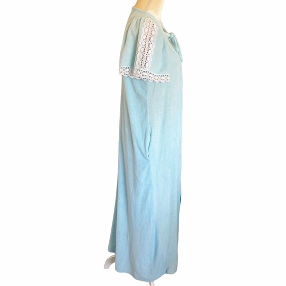 Vintage Baby Blue Terry Cloth House Dress Robe Cover … Gem