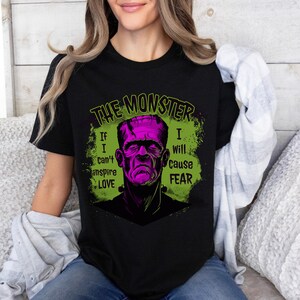 Frankenstein T-Shirt, Classic Movie Monster T-Shirt, Horror Shirt, Goth Shirt, Rockabilly T-Shirt, Git for Horror Fan, Vintage Style Shirt