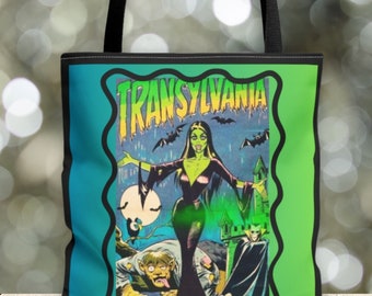 Sac fourre-tout vintage Horror Transylvania, vampire, gothique, style gothique, alternatif, esthétique, graphique vintage, amateur d'horreur, Ghoulie, voyage, idée cadeau