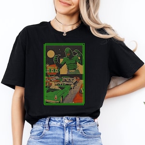 Vintage Horror The Creature Tee, Classic Monster, Horror Lover, Goth Clothing, Alt Shirt, Rockabilly T-Shirt, Retro Horror Comic, Gift Idea
