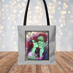 The Munsters Tote Bag, Gothic Style, Alt, Rockabilly, Vintage Style, Horror Purse, Lily Munster, Herman Munster, Horror Lover, Gift Idea