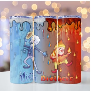 Miser Brothers Christmas Tumbler, Heat Miser, Snow Miser, Santa Claus, Holiday Classic, Retro Christmas, Rockabilly, Alt Christmas, Xmas