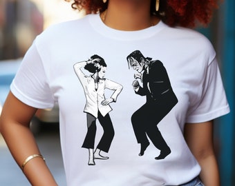 T-shirt Pulp Fiction Frankenstein and Bride, Bride of Frankenstein, Rockabilly, Psychobilly, Monstres classiques, Monstres universels, Horreur