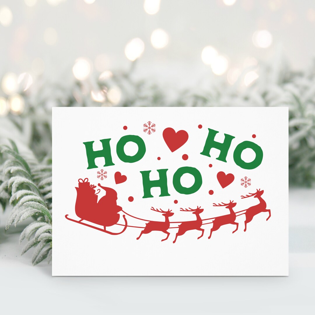 Ho Ho Ho Christmas Card 