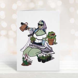 Cartes vierges Lily Munster, Cartes de voeux, Cartes de correspondance, Coffret, Gothique, Gothique, Alt, Amoureux des jardins, Fan d'horreur, Amoureux des plantes, Monstre classique