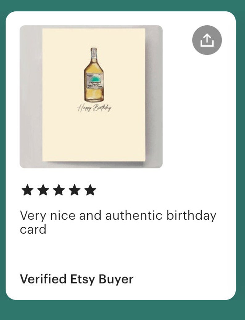 Tequila Birthday Card Happy Birthday Tequila Card Minimalist Etsy