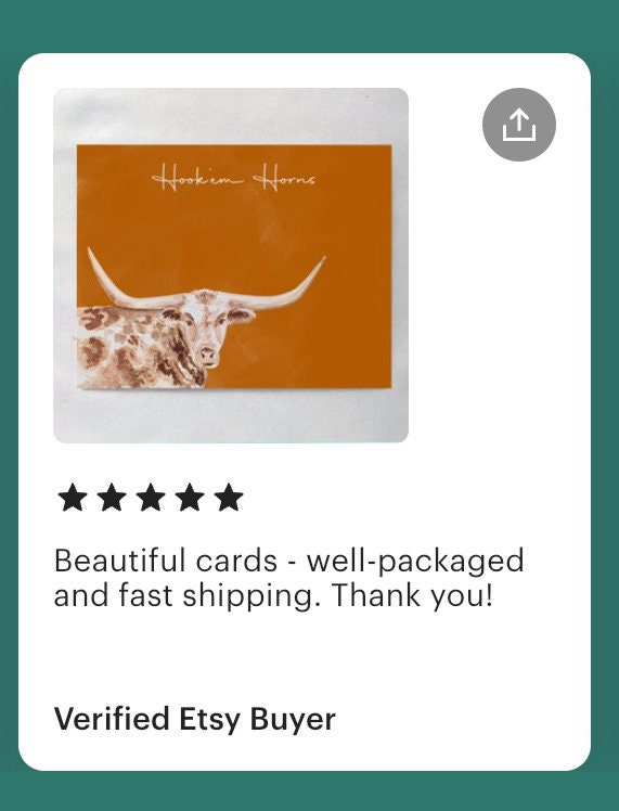 6 Texanische Longhorn-Grußkarten Im Set – Blanko Zum Selbergestalten, Inkl. Umschläge