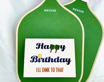 Pickleball, pickleball Birthday, Pickleball Lover, Hand Drawn Pickleball Art, Dink card, pickleball card, pickle ball, paddle, wiffle ball