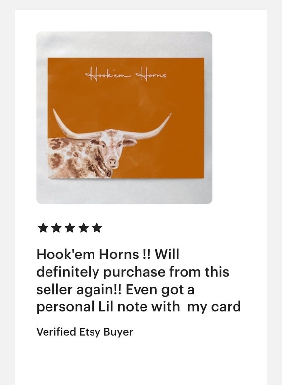 Longhorn Note Card Longhorn Note Card