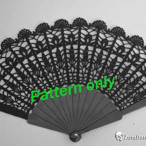 Éventail au crochet Ankh - Éventail au crochet - Modèle PDF - Éventail - Éventail dentelle au crochet - Modèle d&#39;éventail au crochet