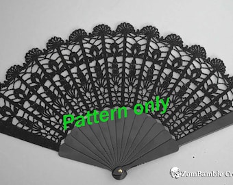 Ankh crochet hand fan pattern - Hand Fan Crochet Pattern - PDF Pattern - Fan Pattern - Crochet lace fan - crochet fan pattern