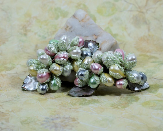 Vintage Pastel Sugar Berries Shoe Clips