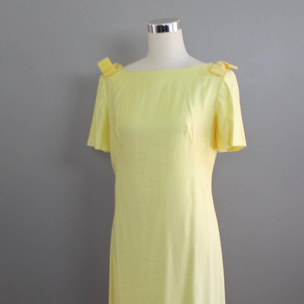 Soleil jaune citron lin hôtesse robe-taille Small-moyenne-taille 6-8-été mariage invité-maternité friendly