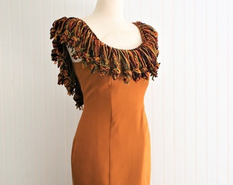 Autumn - Matilde Cano - Wiggle Dress - Fringe/Tassels - Cocktail Dress - Small 4/6