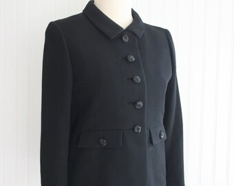 1960-70s - Ben Zuckerman - Wool Cropped Jacket - Mid Century Modern - for Saks Fifth Avenue - Estimated size 4