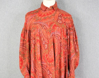 KENZO - Circa 1950 - Paisley - Smock Dress - Paris - Marked size S