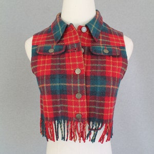 Chaleco - Cuadros de lana - Recortado - por Gap - Tamaño marcado Pequeño