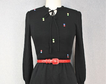 Sweater Dress - Circa 1970s - by ciao ltd - Marked size 6