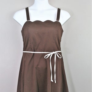 Hershey's Kiss Brown Sundress Cotton Circa 1970-80 by R&K Marked size 16 image 1