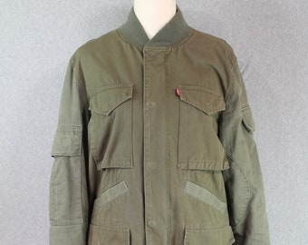 Vintage Levi's Bomber Jacket || Military Jacket || Army Green || Size Small