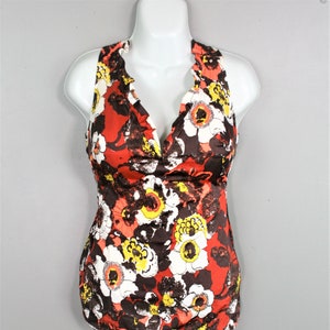 1970s Swimsuit One Snappy Turtle Panel Front One Piece by Nan Dorsey ...