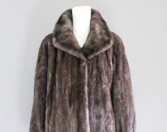 Mink Coat-Smoke Show - Full Lengh Mink Coat - Taupe Gray Brown - Mink by Sage Allen of Hartford