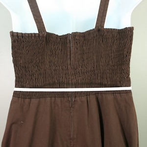 Hershey's Kiss Brown Sundress Cotton Circa 1970-80 by R&K Marked size 16 image 3