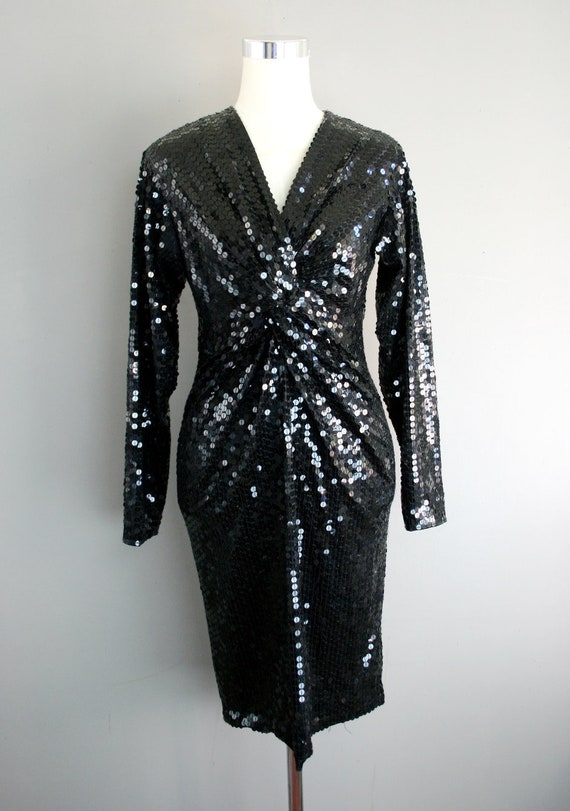 1990s, Flattering, Black Sequin, Cocktail Dress,"throw'n Shade" Wiggle Dress, Size 4 - by Nite Line - Etsy 1990s, Flattering, Black Sequin, Cocktail Dress,"throw'n Shade" Wiggle Dress, Size 4 - by Nite Line - Etsy