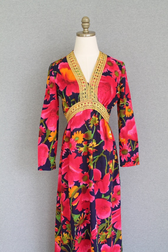 1970s - Cocktail - Party Dress - Mid Century Mod -