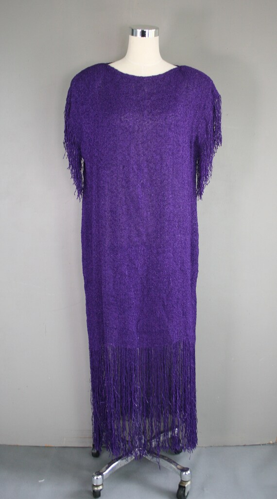 PANACHE - Purple - Cicra 1980s - Knit - Fringe Fri