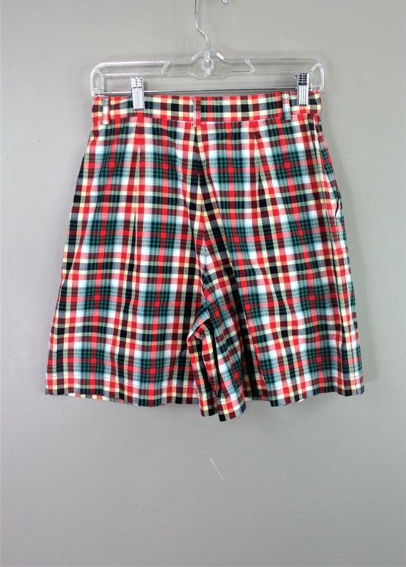 1980's, "Camp Counselor" - Cotton Plaid - High-wa… - image 3