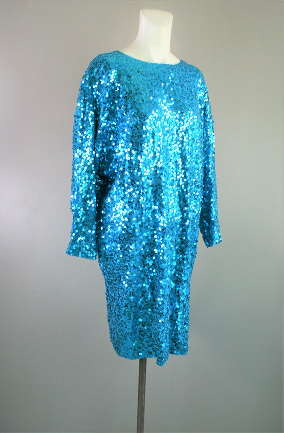Ornamental - Sequins on Silk - Cocktail Dress - by