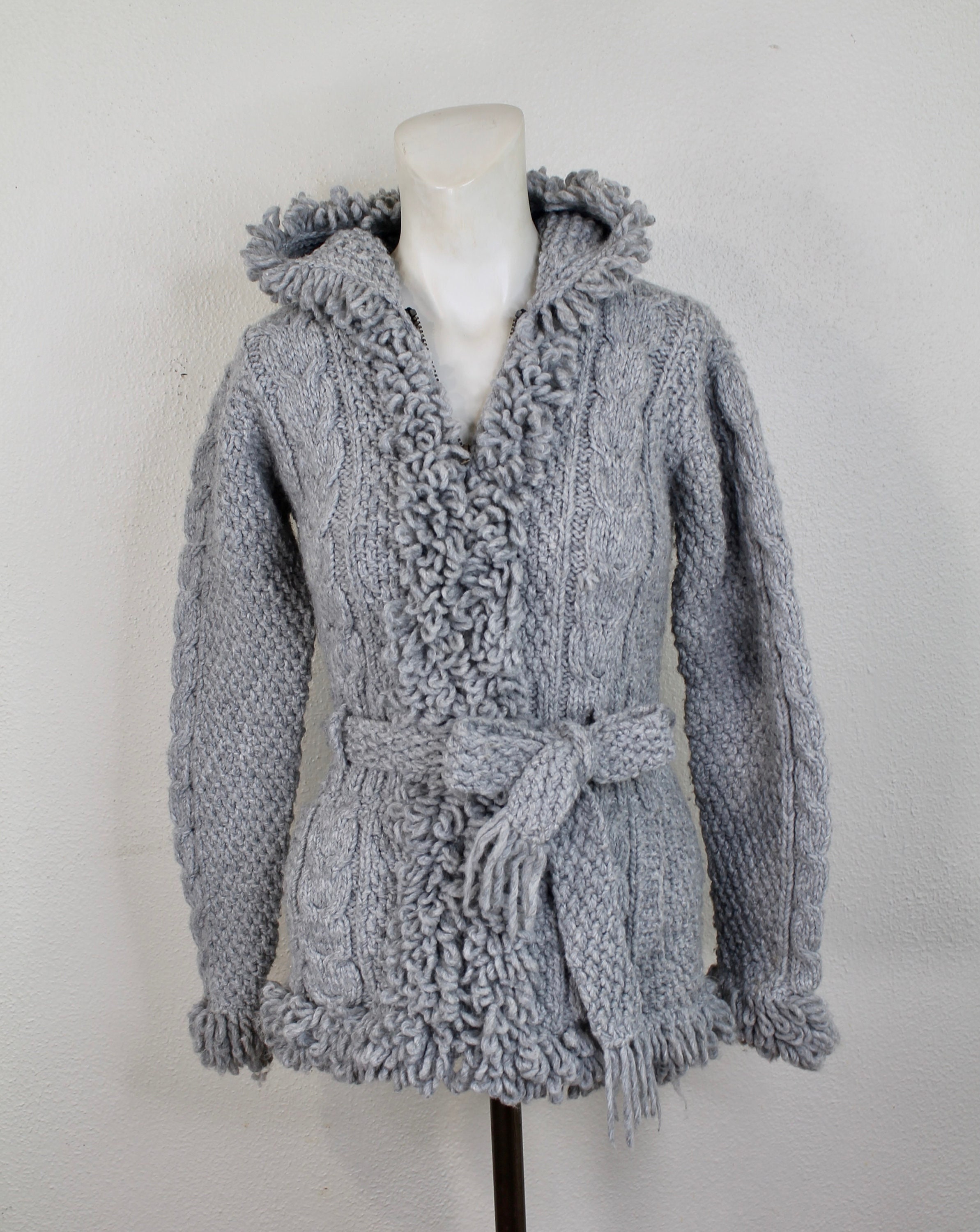 Fuzzy Zip up Sweater - Etsy
