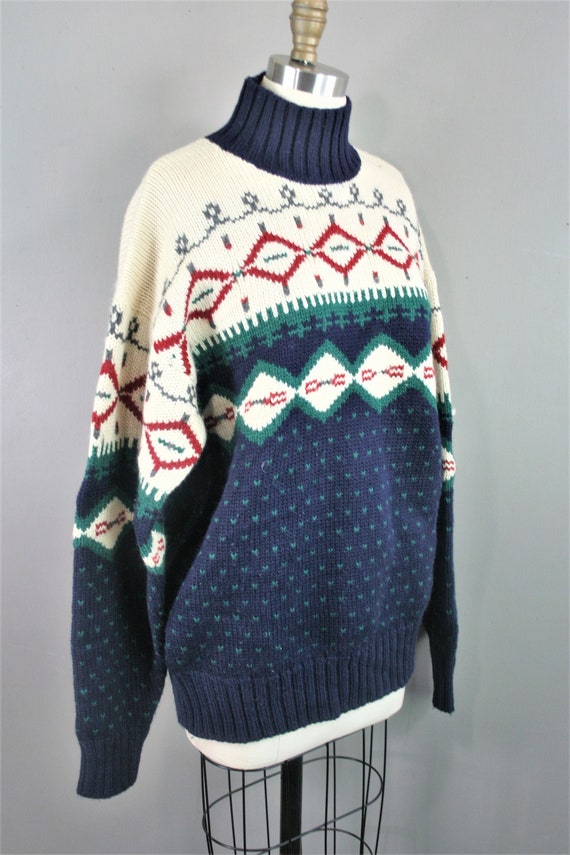 1980s Preppy Wool Turtleneck by Allen 