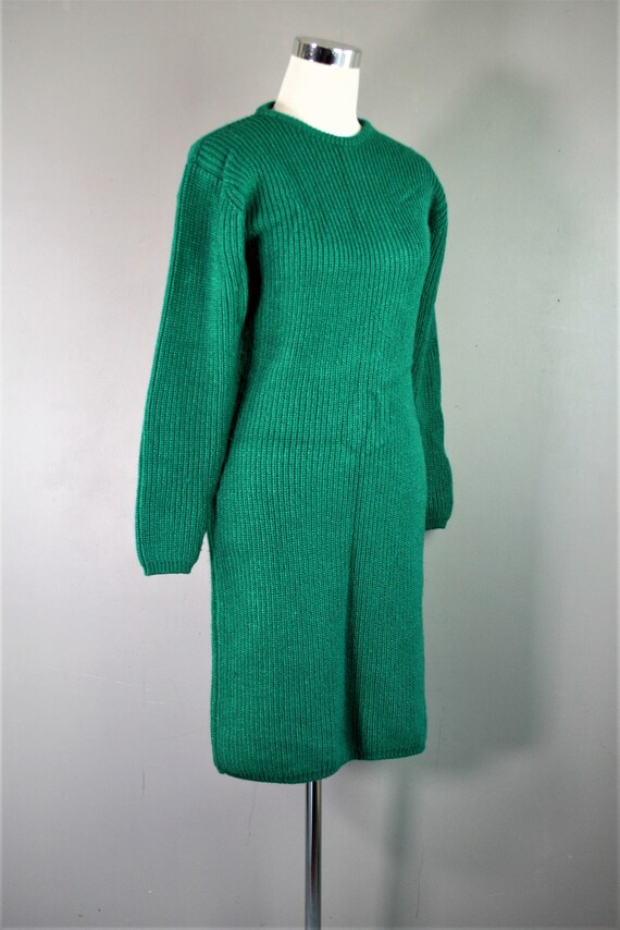 The Color of Money - Kelly Green Sweater Dress - … - image 3