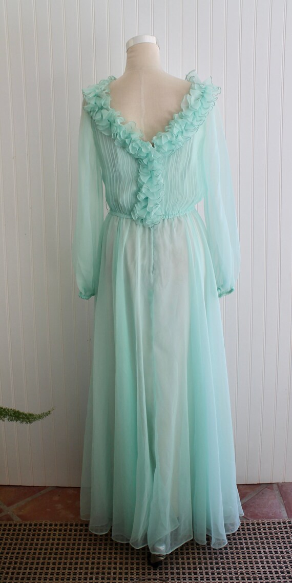 1960s - Jack Bryan Evening Gown - Mint Green - Ch… - image 3