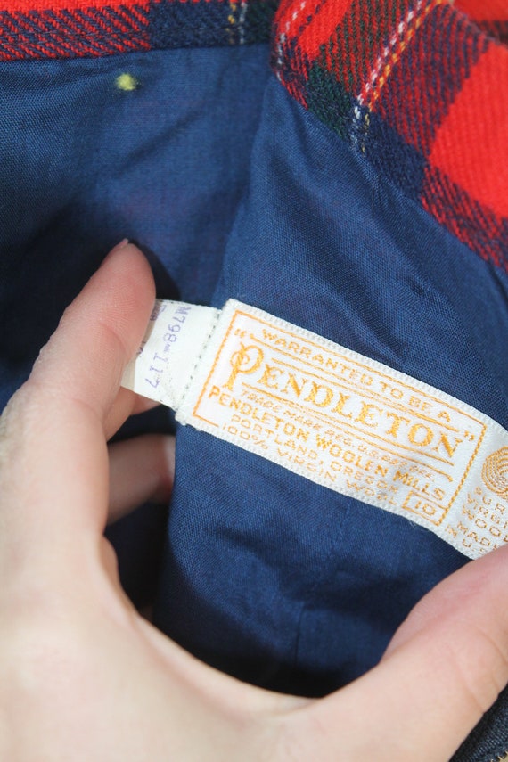 1960s Pendleton Wool Plaid Suit Set - Red Plaid S… - image 8