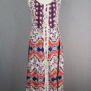 1960s 1970s Mid Century Mod Maxi Dress by A California Poppy Retro Op Art image 4