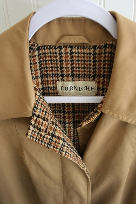 1980s - Trench - Overcoat - Houndstooth - by Corn… - image 5