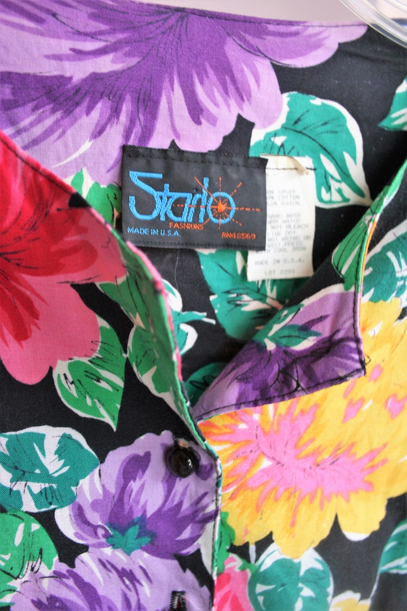 1980 Spring Chicken 1214 Floral Print Cotton Blend Tiered Ruffled Skirt Drop Waist