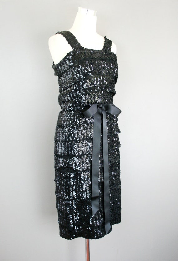 Hollywood Starlet 1950-60's Sequined Cocktail Dress 