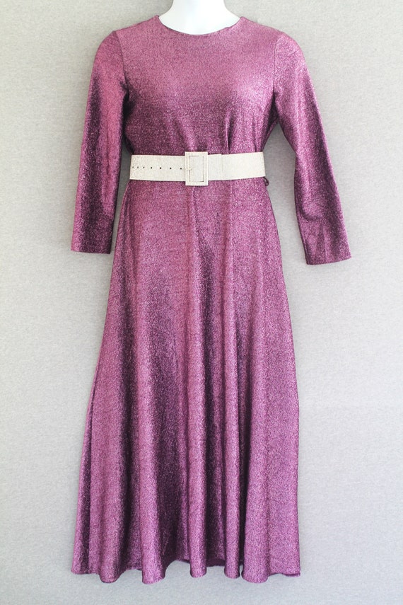 Purple - Sparkle Metallic - Party Gown - by ENDERO