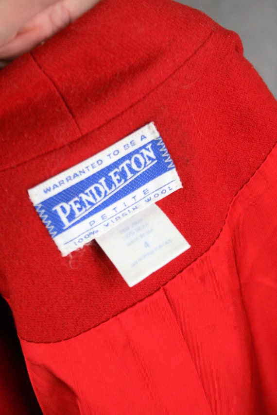 Pendleton - Red Wool Blazer - Marked size 4 Petit… - image 4