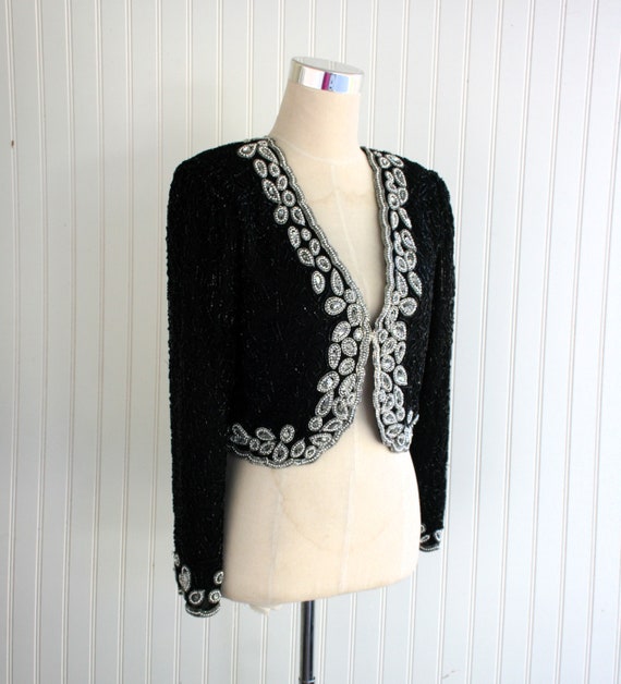 1980s - Beaded Bloero - Cocktail Jacket - by Laur… - image 2