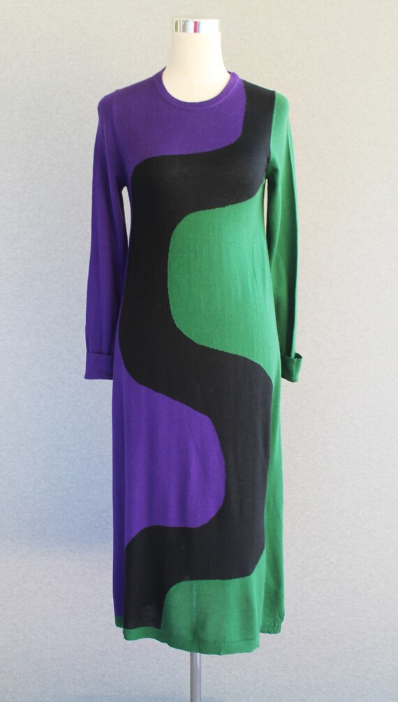 Marimekko - Color Blocked - Sweater Dress - Mod - 