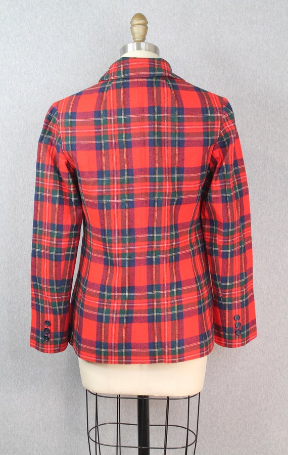 1960s Pendleton Wool Plaid Suit Set - Red Plaid S… - image 5